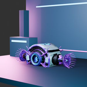 Cyber Quantum Signal Amplifier｜SF通信・エネルギー装置 3Dモデル｜Blender・Unity・Unreal対応