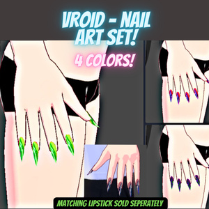 VRoid Nails and Nail Polish | FREE Long Nails 4 Set