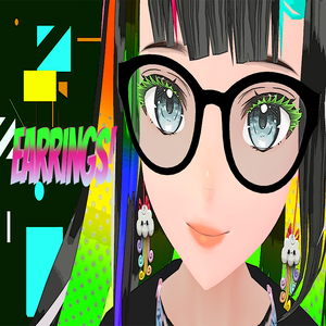 VRoid Earrings - Rainbow Cloud Earrings Jewelry Kawaii
