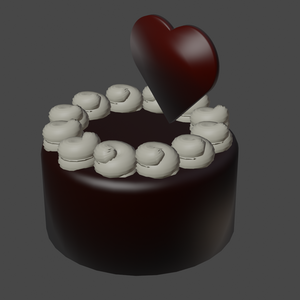 チョコレートケーキ 3Dモデル