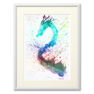 青龍複製画(プリモアート) -デジタル加工-ネオン