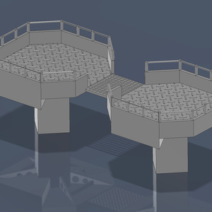 【STLデータ】1/350 戦艦大和　艦尾機銃座　Battleship Yamato Stern AA gun base