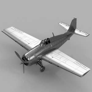 【STLデータ】1/350 F4F-4/FM-1/FM-2 ワイルドキャット Wildcat