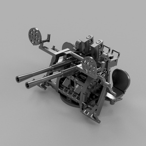 【STLデータ】1/350 日本海軍九六式25mm連装機銃 IJN Type96 25mm Twin AA gun