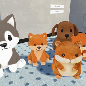 ペットぬいぐるみセット – ハスキー × コーギー × 柴犬 × ハムスター × ダックスフント