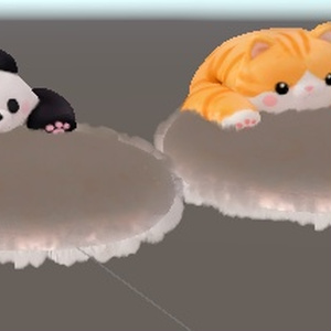 🛏️【3Dモデル】もふもふ可愛動物ベッド｜癒し系インテリア