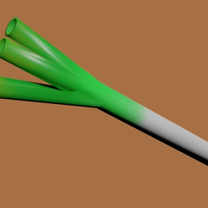 3D green onion low poly accessories legendary sword vegetable