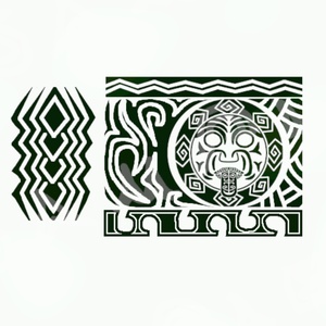 Transparent Texture VRoidStudio Skin Tattoo Tattoo Maori Style PNG