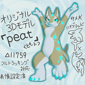 〔VRChat想定〕オリジナル3Dモデル「ピート」