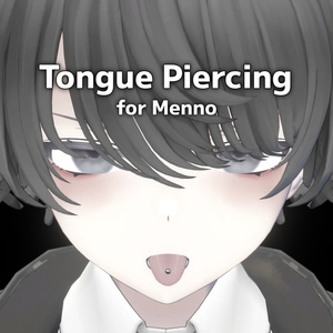 【MA設定済み】Menno専用舌ピアス 【リップシンク対応】#川井商店 #Menno3D