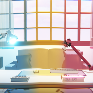 [Warudo PRO/NiloToon Environment] Pastel Tone Simple Room Collection – 5 Designs + Gaming Chairs – 2 Types (Black/White)