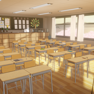  [Warudo PRO/NiloToon Environment] Classroom Background