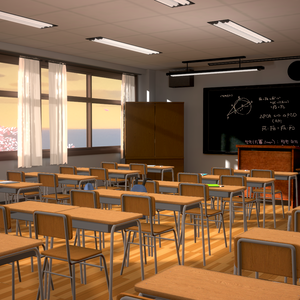 [Warudo Standard Environment] Classroom Background
