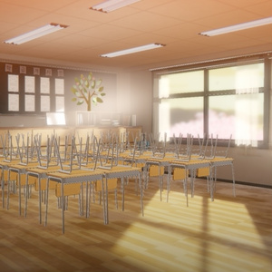 [Warudo Standard Environment] Classroom Background 缩略图 3
