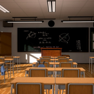 [Warudo Standard Environment] Classroom Background 缩略图 7