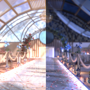 [Warudo PRO/URP Environment] Wedding hall (Day&Night)