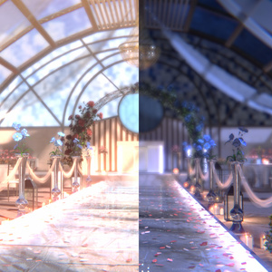 [Warudo PRO/URP Environment] Wedding hall (Day&Night)