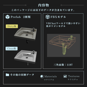 【VRChat向け】古びた洗面台 / Old Washbasin 缩略图 5