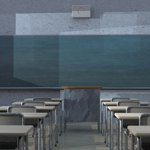 学校の教室(廊下付)【３Dモデル】 缩略图 3