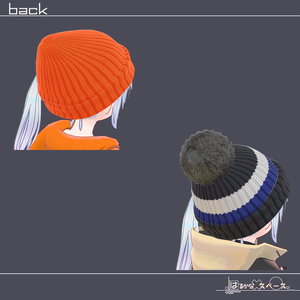 【3Dモデル】比較的シンプルなニット帽(サンタ帽付き) 缩略图 4