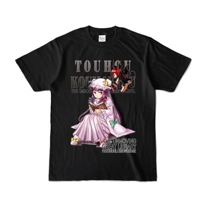 東方projectTシャツ黒（パチュリー02）