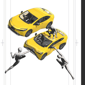 【可動】ガラスが割れて潰れる車