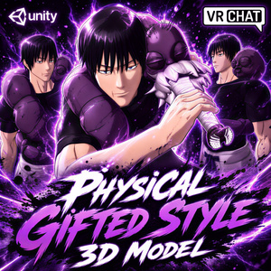 [VRChat] Physical Gifted Mercenary Style 3D Model & Combat Animation Full Set 💪