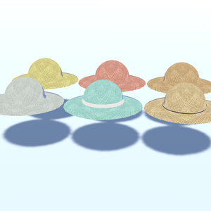 麦わら帽子_6色セット（UnityPackage形式） 缩略图 2
