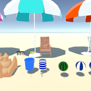夏の海辺グッズ_26点+おまけ（UnityPackage） 缩略图 28