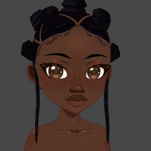 [Vroid] Bantu Knots/Chiney bumps hair preset (.Vroid file)