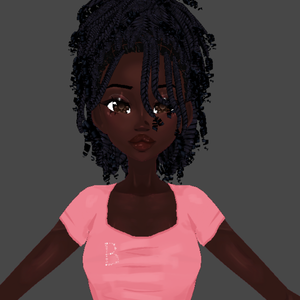 Messy braid bun (.Vroid Custom Item)