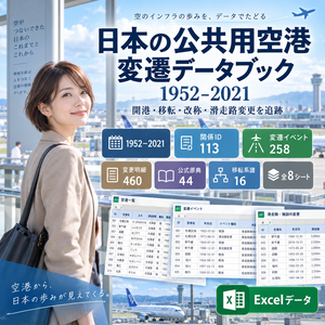 日本の公共用空港 変遷データブック 1952–2021｜開港・移転・改称・滑走路変更を追跡