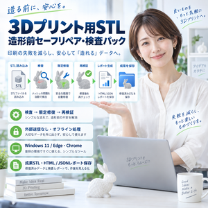 3Dプリント用STL 造形前セーフリペア・検査パック
