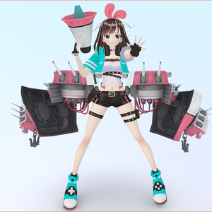 Kizuna AI x Azurlane 3D Model VRCHAT Girl vtuber 3D Character キズナアイ 3Dモデル VRCHAT 美少女vtuber 3Dキャラクター