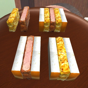 【3D小物】カツサンド&卵サンド