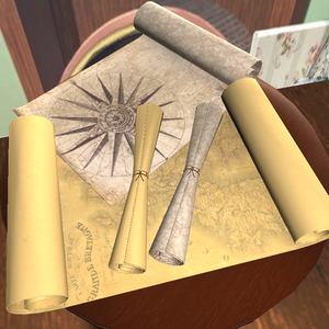 【3D小物】古地図セット