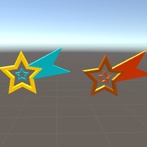 【3D小物】流れ星の髪飾り