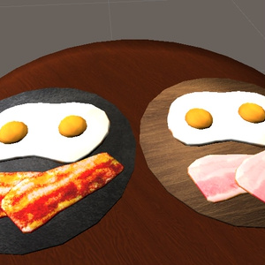 【3D小物】ベーコンエッグ