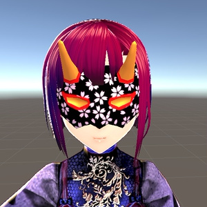 【3D小物】鬼のお面（半面） 缩略图 4