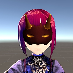 【3D小物】鬼のお面（半面） 缩略图 3