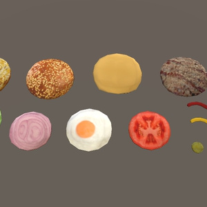【3D小物】ハンバーガー作成セット 缩略图 4