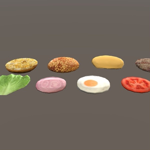 【3D小物】ハンバーガー作成セット 缩略图 3