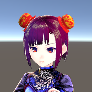 【3D小物】中華風シニヨンキャップ