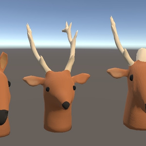 【3D小物】ウマとシカと馬鹿の頭（あにまるへっず） 缩略图 4