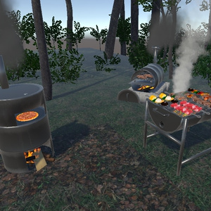 【3D小物】バーベキューセット&ドラム缶キャンプセット
