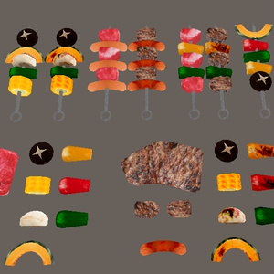 【3D小物】バーベキューセット&ドラム缶キャンプセット 缩略图 8