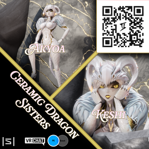 Keshi and Akoya | Ceramic Dragon Sisters (VRChat)