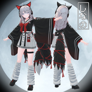 【3D衣装】郷愁空想学生服　月影追想【3アバター対応】 缩略图 4
