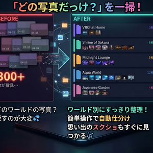 【無料】【VRChat】スクリーンショット自動整理ツール — VRC Screenshot Organizer