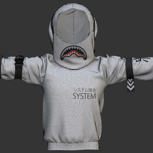 Tech Hoodie [VRChat] 3D Asset 缩略图 7